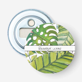 水彩葉の可愛い熱帯 栓抜き