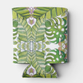 水彩葉の可愛い熱帯 缶クーラー (裏面)