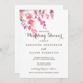 水彩葉ウェディングシャワー 招待状 (正面/裏面)