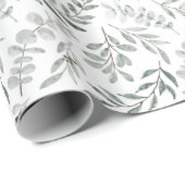 水彩葉オーストラリア・ユーカリ ラッピングペーパー (ロールコーナー)