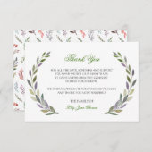 水彩葉サンキューカード |記念カード サンキューカード (正面/裏面)
