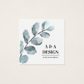 水彩葉ジュエリー表示カード (正面)