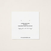 水彩葉ジュエリー表示カード (裏面)