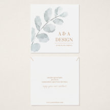 水彩葉ネックレスジュエリー表示カード