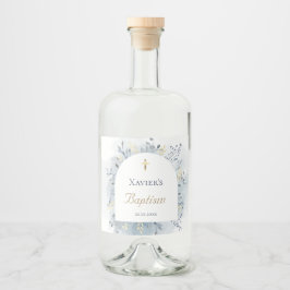 水彩葉バプテスマ リキュールボトルラベル