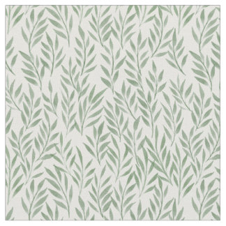 水彩葉パターン ファブリック