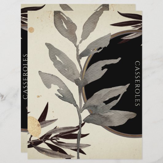 水彩葉レシピ分水器 | Cassseroles (正面/裏面)