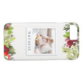 水彩葉写真クリスマス Case-Mate iPhoneケース (裏面(横))