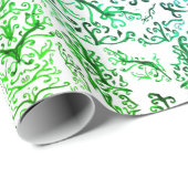 水彩葉巻き紙 ラッピングペーパー (ロールコーナー)