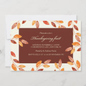水彩葉感謝祭パーティー 招待状 (正面)