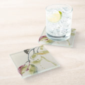 水彩葉枝トリプチチ ガラスコースター (アングル)