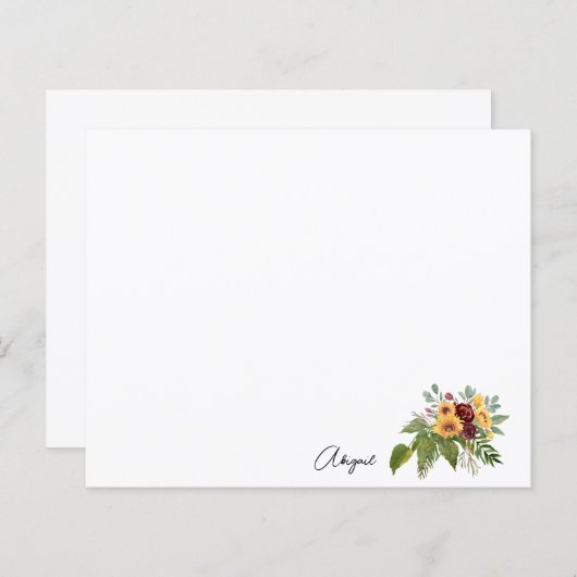 水彩葉樹用ひまわりカスタム文房具 (正面/裏面)