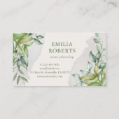 水彩葉樹草エレガント 名刺 (裏面)