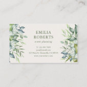 水彩葉樹草エレガント 名刺 (裏面)