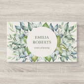 水彩葉樹草エレガント 名刺