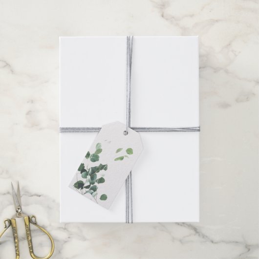 水彩葉結婚式の引き出物ラベル ギフトタグ (より糸付き)