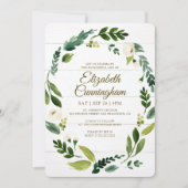 水彩葉緑の記念物 招待状 (正面)