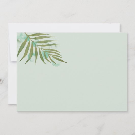 水彩葉製02写真と日付カードを保存 セーブザデート (裏面)