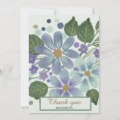 水彩葉03ブライダルシャワーサンキューカード セーブザデート (正面)
