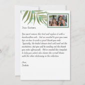 水彩葉03ブライダルシャワーサンキューカード セーブザデート (裏面)