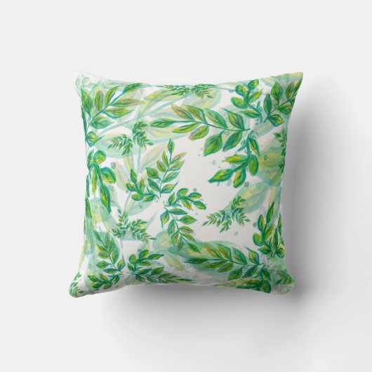 水彩葉 クッション (裏面)