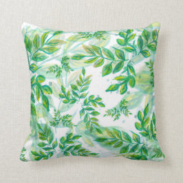 水彩葉 クッション