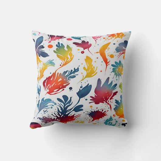 水彩葉 クッション (裏面)