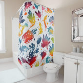 水彩葉 シャワーカーテン (インサイチュ)