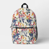 水彩葉 プリントバックパック (正面)