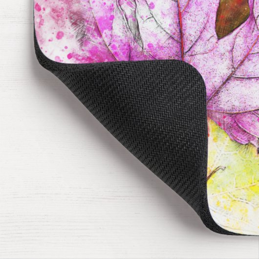 水彩葉 マウスパッド (コーナー)