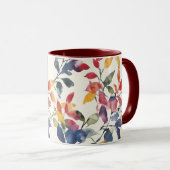 水彩葉 マグカップ (正面右)