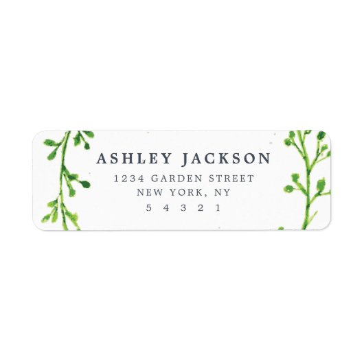 水彩葉 ラベル (正面)