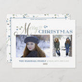 水彩葉 |写真2 |メリークリスマス シーズンポストカード (正面/裏面)