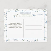 水彩葉 |写真2 |メリークリスマス シーズンポストカード (裏面)