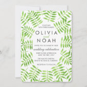 水彩葉 招待状 (正面)