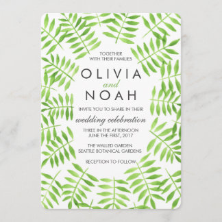 水彩葉 招待状