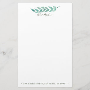 水彩葉⎢文パーソナライズされた房具 便箋