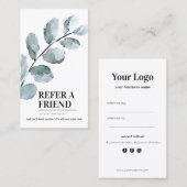 水彩葉 紹介カード (正面/裏面)