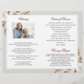 水彩葬儀プログラム |愛するメモリ内 チラシ (裏面)