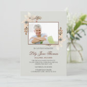 水彩葬儀招待状 思い出を愛する| 招待状 (スタンド正面)