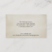 水彩蓮の花と禅石 名刺 (裏面)