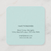 水彩蓮の花のロゴ癒しマッサージヨガ スクエア名刺 (裏面)