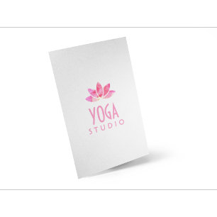 水彩蓮の花フライヤー チラシ