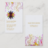 水彩蓮の花ヨガメディテーション健康スパ 名刺 (正面/裏面)