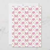 水彩蓮の花 インド 仮想シャワー 招待状 (裏面)