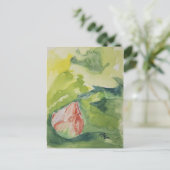 水彩蓮はがき ポストカード (スタンド正面)