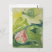 水彩蓮はがき ポストカード (正面/裏面)