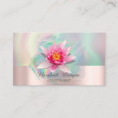 水彩蓮ホログラフィカラフルックインク 名刺 (正面)