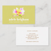 水彩蓮ヨガ先生&ライフコーチ 名刺 (正面/裏面)