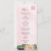 水彩蓮中国ののメ結婚ニュー・カード 招待状 (正面)